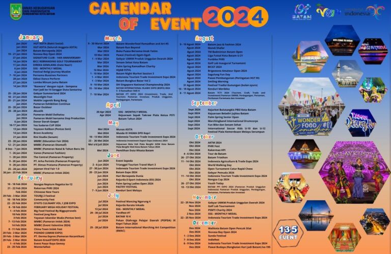 Calendar Of Event Kota Batam Dinas Kebudayaan Dan Pariwisata